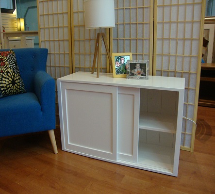 Sliding Door Buffet Painted White