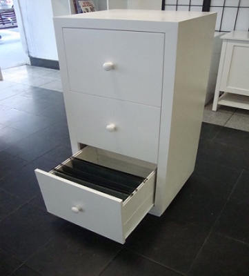 Modern File Cabinet - White