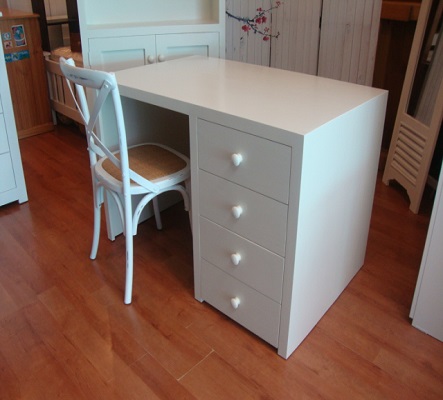 Modern Desk - Painted White