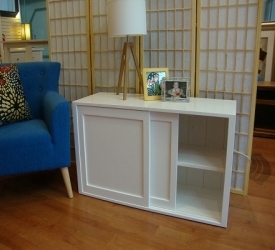 Sliding Door Buffet Painted White